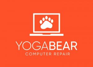 Yoga Bear Computer Repair Logo
