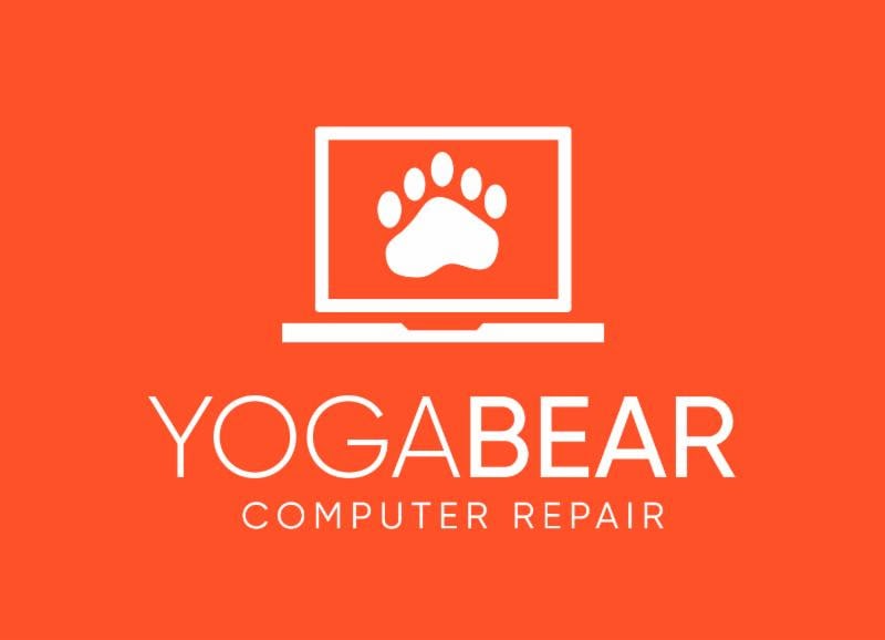 Yoga Bear Computer Repair Logo